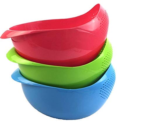 DCloud Rice Pulses Fruits Vegetable Noodles Pasta Washing Plastic Bowl Strainer - Image 3