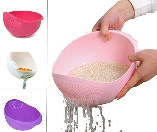 DCloud Rice Pulses Fruits Vegetable Noodles Pasta Washing Plastic Bowl Strainer - Image 1