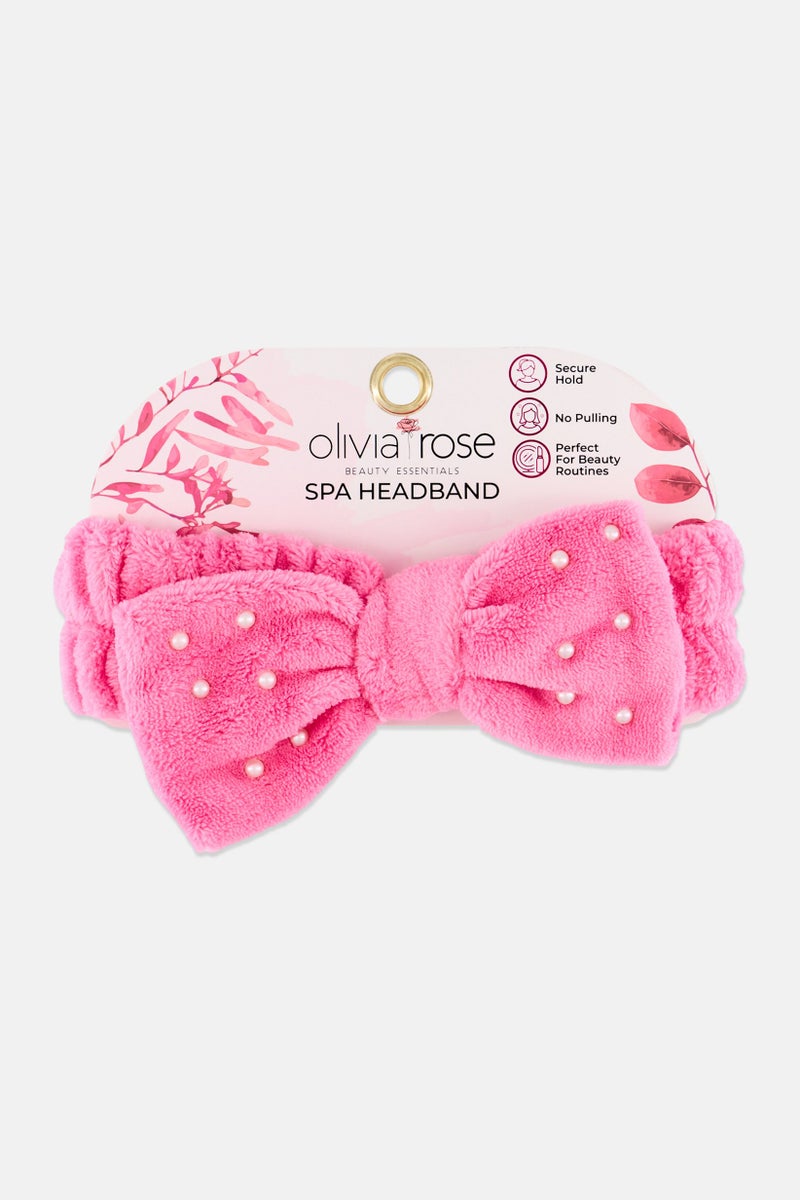 Olivia Rose Women Spa Headband, Pink - Image 1