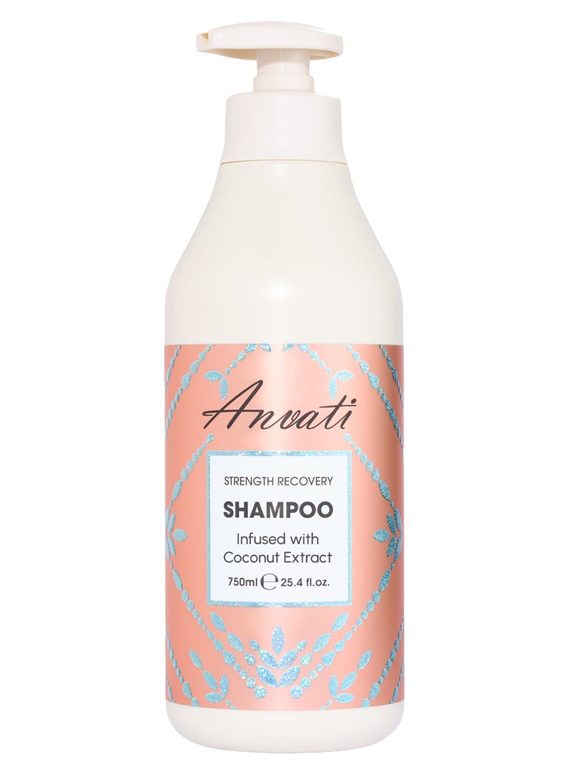 Anvati Strength Recovery Coconut Shampoo – Natural Hair Repair Shampoo for Dry, Damaged Hair - 100% Organic Moisturizing Shampoo for All Hair Types-750ml - Image 1