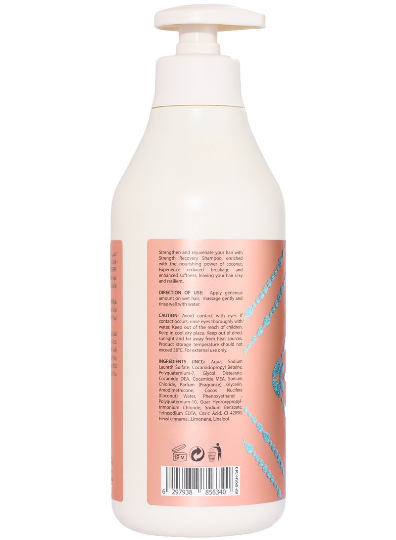 Anvati Strength Recovery Coconut Shampoo – Natural Hair Repair Shampoo for Dry, Damaged Hair - 100% Organic Moisturizing Shampoo for All Hair Types-750ml - Image 2