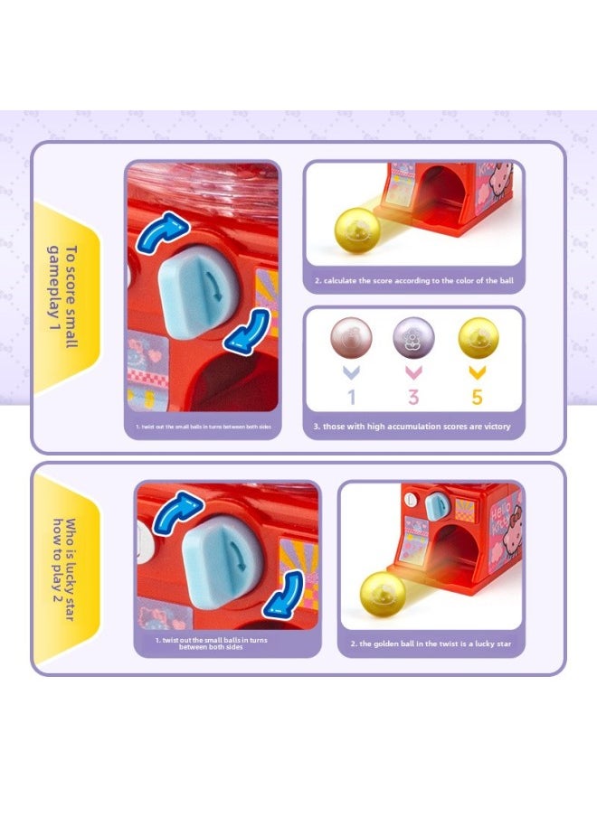 Tidal Rise Genuine Sanrio Mini Gashapon Machine Toy Hello Kitty Melody Kulomi Big Ear Dog Building Blocks-Color:Melody-gashapon Machine  - Image 4