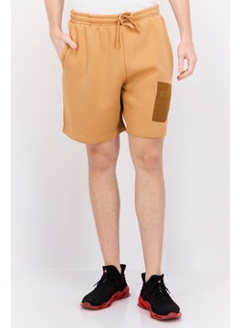 Blank Essentials Men Brand Logo Basic Shorts, Camel  - Image 1