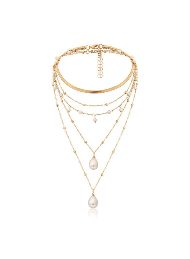 Goolsky قلادة طبقات بسيطة للنساء – مجموعة قلادة تشوكر سلسلة ذهبية رقيقة، مجوهرات أنيقة للاستخدام اليومي، سلاسل متعددة الطبقات قابلة للتعديل ومضادة للتأكسد، هدايا للاستخدام اليومي (عيد/أعياد ميلاد) - Image 4