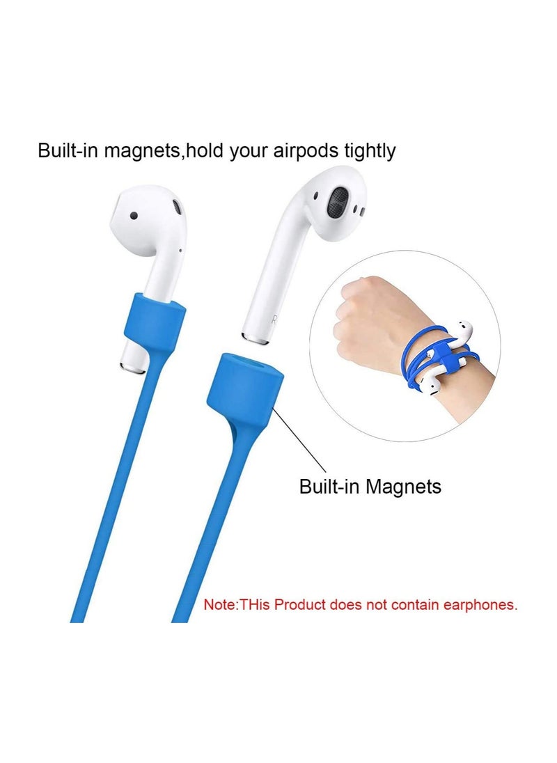 SYOSI - Magnetic Super Lightweight Colorful Soft Silicone Anti Lost Straps for Apple AirPods 30In - Image 1