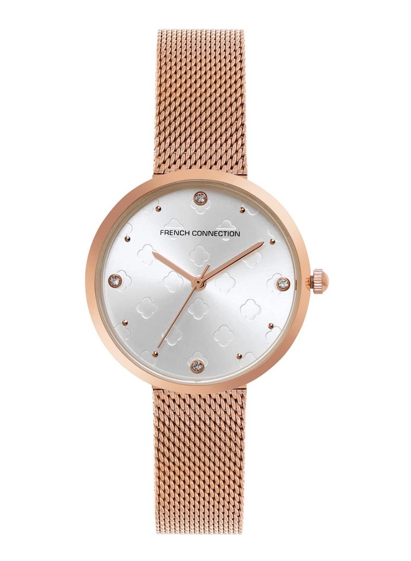 French Connection Women's Analog Quartz Silver Dial Stainless Steel Watch FCN00040A - Image 1