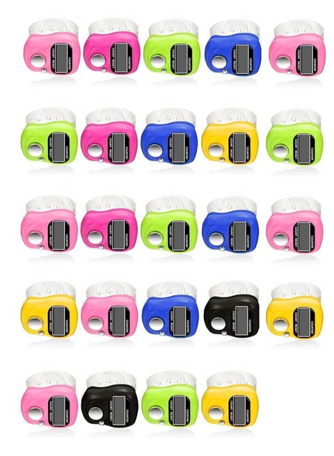 24 Pieces Mini Electronic Finger Counter in Multiple Colors - LCD Display