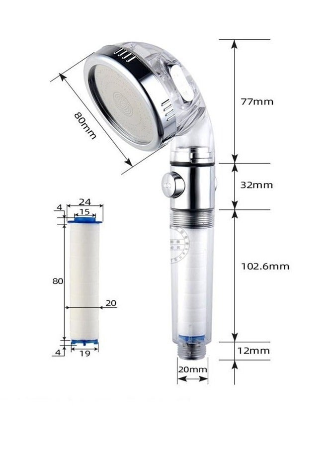 SHOWER Negative Ion Shower Head – Powerful Booster with 3 Modes, One-Key Stop & PP Cotton Filtration - Image 4