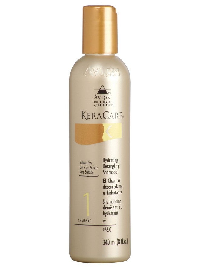 KeraCare Hydrating Detangling Shampoo 8 oz - Moisturize, Detangle and Soften Hair - Remove Excess Oil - Minimize Hair Breakage - Superior Detangling