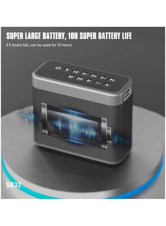 Lenyes Lenyes S832 Outdoor KTV Wireless Speaker and Microphone Karaoke, 200W Output, 5.0 Bluetooth, Up to 18 Meters Distance, Up to 22 Hours Battery Life, 24000mAH Battery Capacity - Black  - Image 2