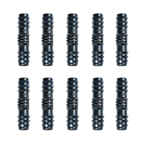 Cinagro 16mm Straight Connector, Drip Irrigation Accessory, UV-Stabilized Non-Toxic Material, Leak-Proof, for Garden Pipes, Planters & Drip Systems, for Watering Plants, Pack of 50 - Image 1