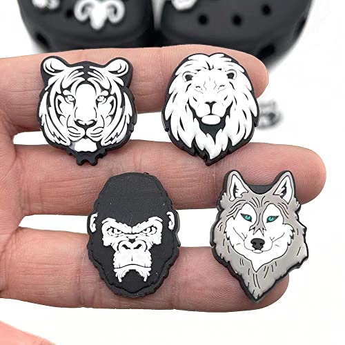 Yeaco 12 Pcs Black and White Animal Face Shoe Charms For Clog Sandals - Image 2