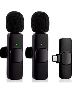 Generic Wireless Lavalier Microphone for Type-C Phone, Plug-Play Wireless Mic with 2 Microphone for USB-C Android Phone Video Recording, Interview, Vlog, Auto Sync and Noise Reduction  - Image 1