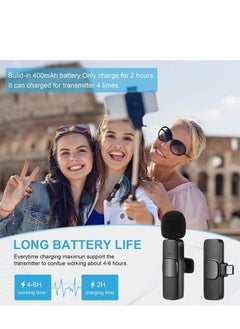 Generic Wireless Lavalier Microphone for Type-C Phone, Plug-Play Wireless Mic with 2 Microphone for USB-C Android Phone Video Recording, Interview, Vlog, Auto Sync and Noise Reduction  - Image 3