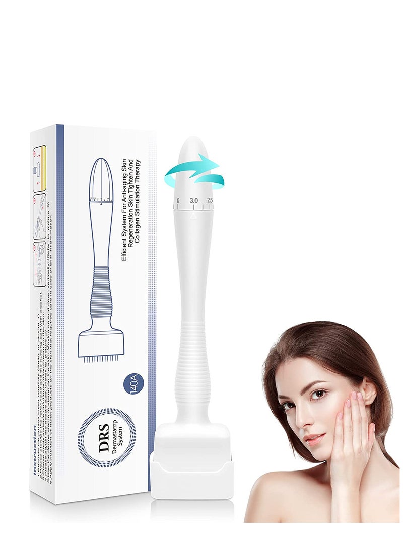 Generic Adjustable Microneedling Stamp Professional Microneedle Skin Stamp Skin Care Tools for Face Skin Hair Beard Growth Gift for Women and Men  - Image 1