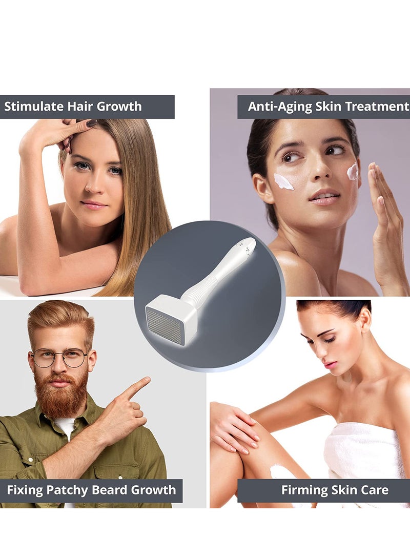 Generic Adjustable Microneedling Stamp Professional Microneedle Skin Stamp Skin Care Tools for Face Skin Hair Beard Growth Gift for Women and Men  - Image 3