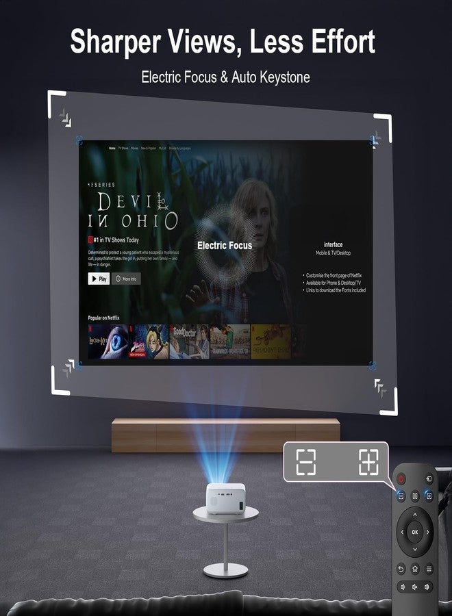 VISULAPEX Mini Projector with WiFi and Bluetooth - 2025 Upgraded, 1080p Video Supported, 13000L, HiFi Speaker, Long-Life Lamp, Multi-Device Compatible - Create Your Portable Home Cinema for Bedroom - Image 3