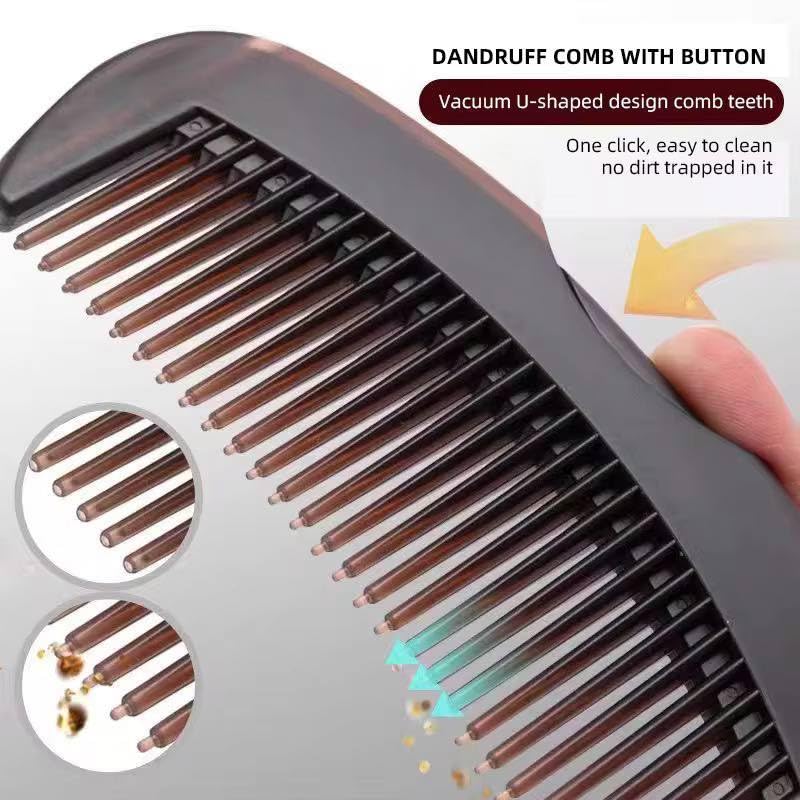 Ferozon Pack Of 1 Dandruff Comb Energy Massage Comb Scalp Brush for Dandruff Removal Lice Remover Products Hair Dressing Comb Plastic Brown Unisex - Image 4