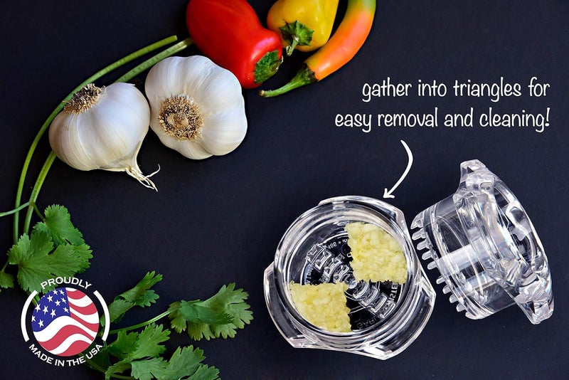 NexTrend Garlic Twister 4th Gen – Garlic Mincer & Garlic Press in One, for Ginger, Herbs, Nuts & more, BPA-Free, Dishwasher Safe, 3–5 Clove Capacity - Purple - Image 4