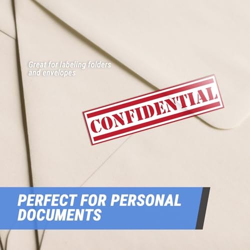 OfficeSmartLabels Confidential Labels (4 x 1 inch, Red - 300 Labels) Confidential Stickers for Special Handling Instructions, Top Secret Mail - Strong Permanent Self-Adhesive - Image 3