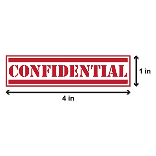 OfficeSmartLabels Confidential Labels (4 x 1 inch, Red - 300 Labels) Confidential Stickers for Special Handling Instructions, Top Secret Mail - Strong Permanent Self-Adhesive - Image 2