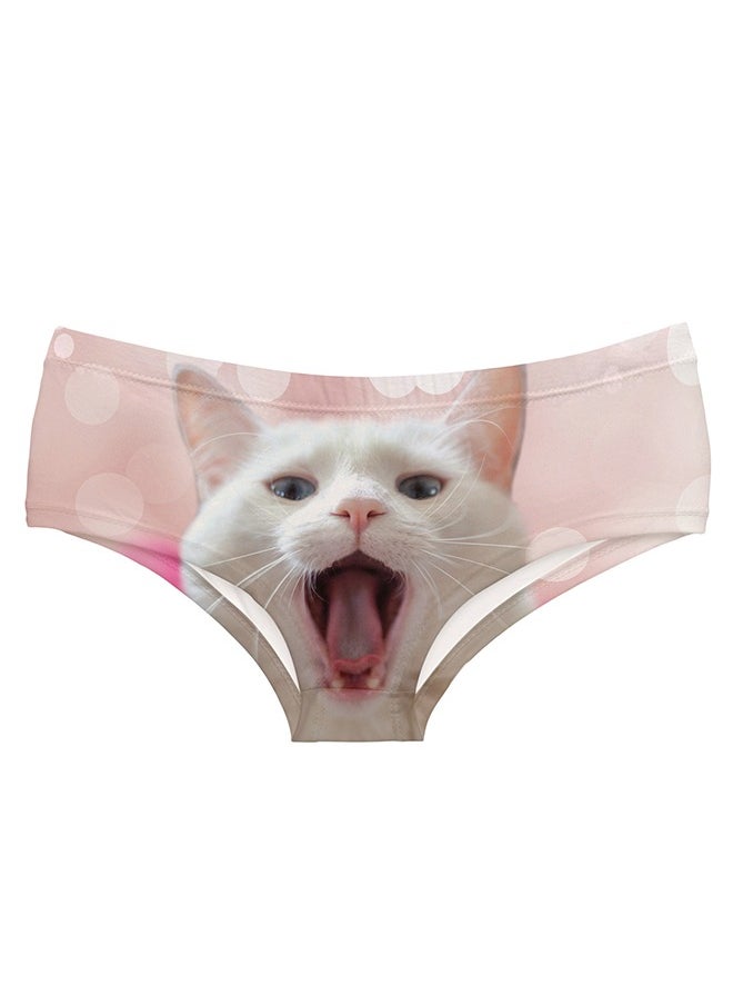 Generic 1 Pcs Women's Cat Patterned Printed Underwear Personalized Underwear Comfortable Anti-bacterial Breathable Waist Body Shaper Underpants Best Gift For Women  - Image 1