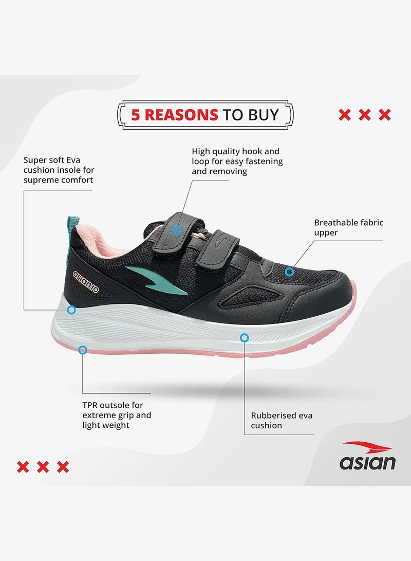 Asian Black Peach Sneakers for Girls