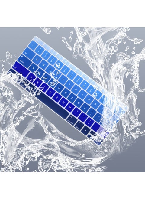 For Apple Laptop MacBook 12 Inch Retina Colorful Rainbow Gradient Keyboard Protection Film-Color:Gradient Gray-Dimensions:US Version Of The Old Universal 13/15