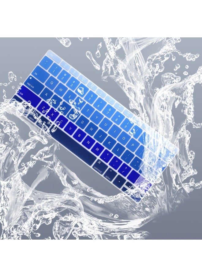 For Apple Laptop MacBook 12 Inch Retina Colorful Rainbow Gradient Keyboard Protection Film-Color:Gradient Gray-Dimensions:US Version Of The Old Universal 13/15