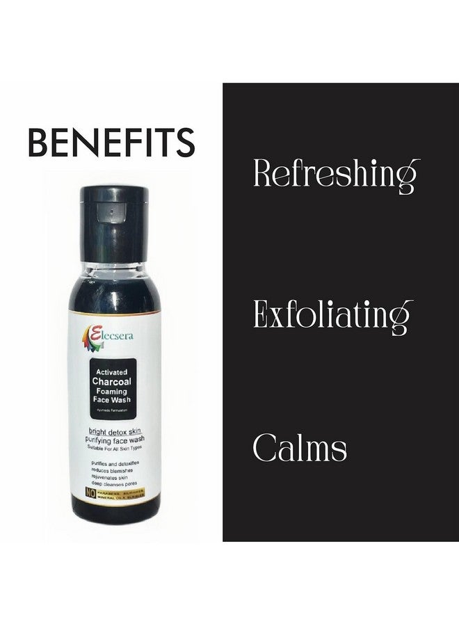 Elecsera Detox Facewash Activated Charcoal| For Deep Cleaned Skin | Reveals Glow, Pollution Clear Face Wash (150 ml) - Image 3