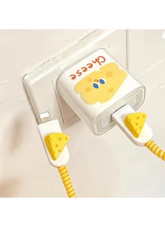 Generic 3D Cute Cartoon Series Fast Charger Protector for iPhone 18W 20W iPhone 14 13 12 11 Pro Max Fast Charging Cable Charger Head Protective Cover Cable Accessory Data Cable Protective Sleeve.  - Image 1