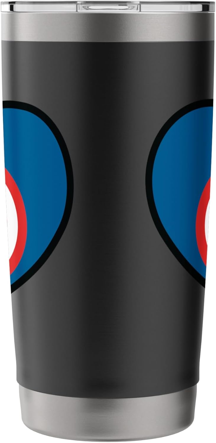 Marvel Captain America Avengers Heart Love Valentines Day Stainless Steel Insulated Tumbler - Image 4