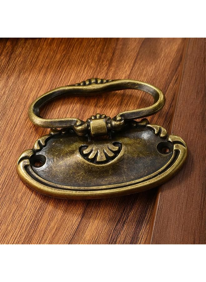 The Bros 4Pcs Door Handles Drawer Knobs, Retro Kitchen Cupboard Knobs, Antique Wardrobe Hardware Cabinets Pull Handles with Screws for Kitchen Home Furniture, Bronze - Image 1