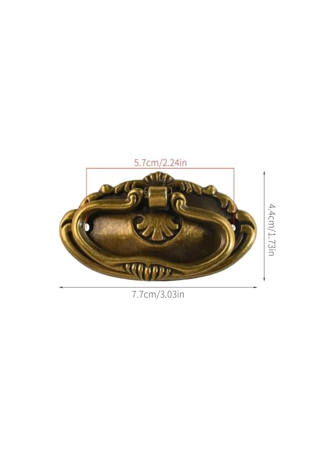 The Bros 4Pcs Door Handles Drawer Knobs, Retro Kitchen Cupboard Knobs, Antique Wardrobe Hardware Cabinets Pull Handles with Screws for Kitchen Home Furniture, Bronze - Image 4