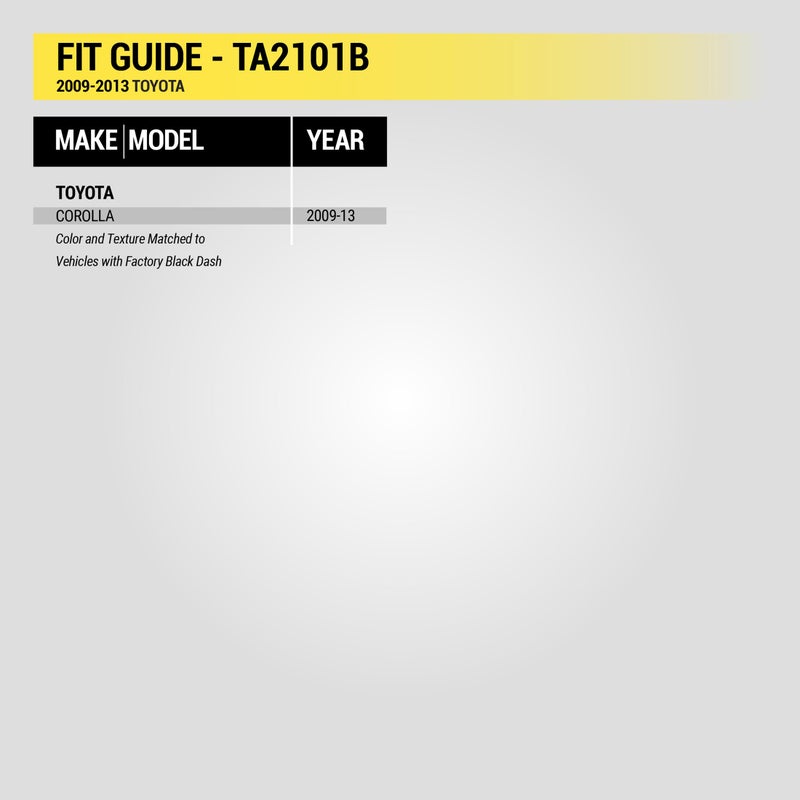 Scosche مجموعة تركيب راديو سكووش TA2101B مزدوجة أو مفردة مع جيب تخزين متوافقة مع تويوتا كورولا 2009-2013 مع لوحة سوداء من المصنع - مجموعة تركيب ستيريو سيارات بعد البيع - Image 5