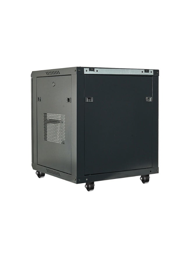 12U Server Rack Cabinet for DVR/NVR & Networking (530x600mm) - 19-Inch Wall Mount & Floor Standing with 4 Wheels, Fan & Shelf - Image 2