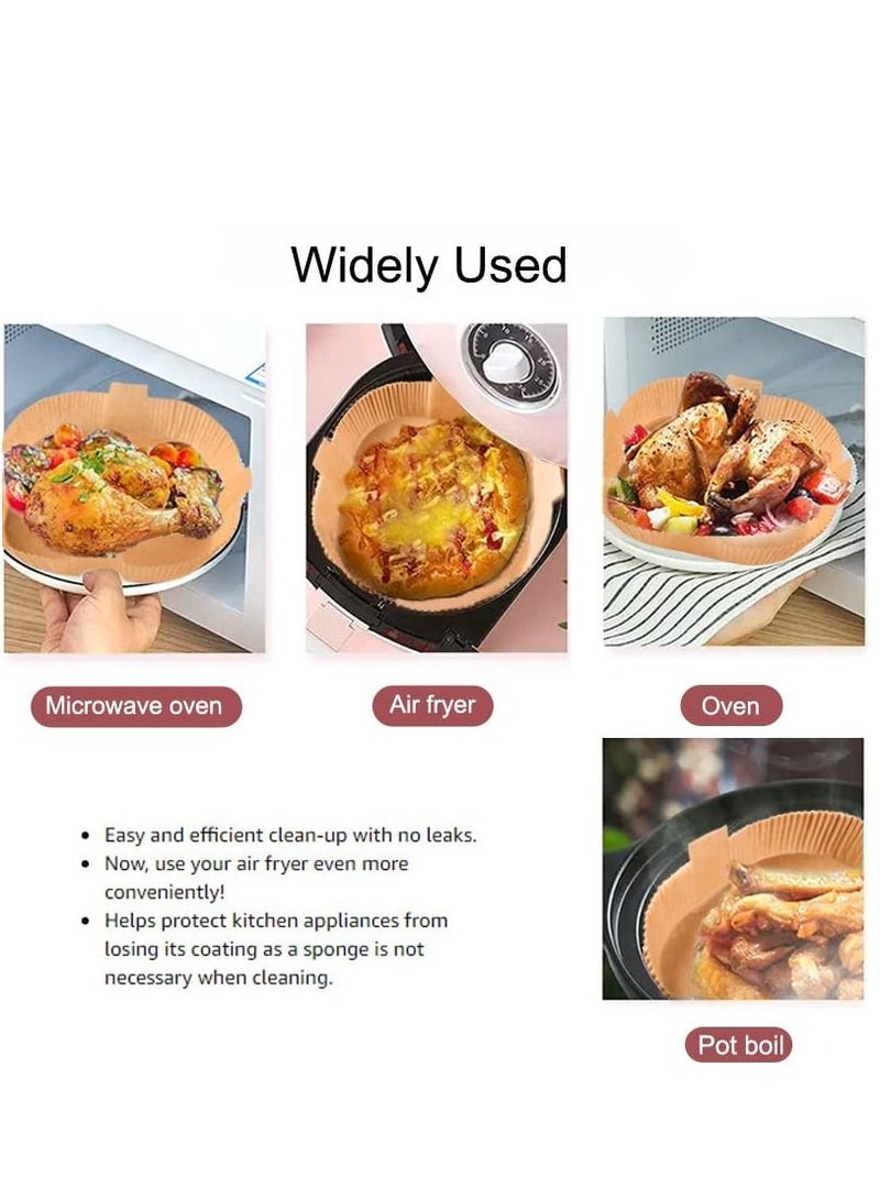 SYOSI Air Fryer Disposable Paper Liners, Square Cooking Paper, Non-Stick, Baking Roasting Food Grade Paper for Microwave Oven, Water-proof, Oil-proof, Frying Pan (50PCS 7.9Inch Natural) - Image 3