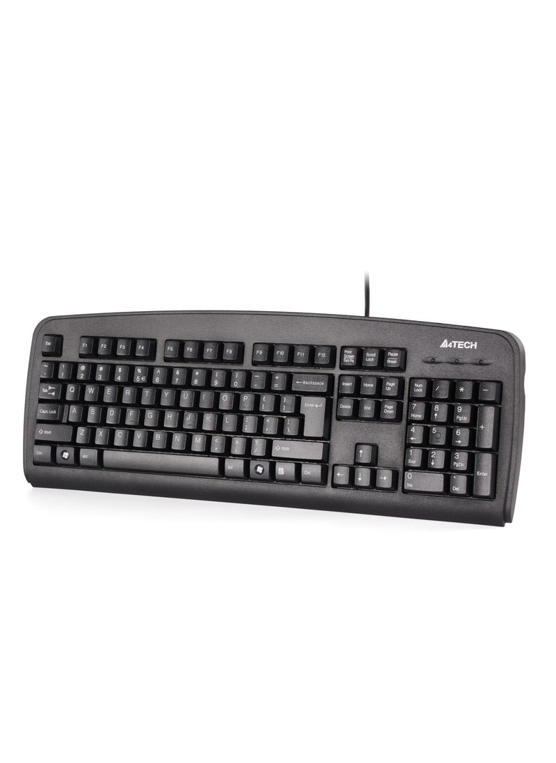 A4TECH A4TECH WIRED ENG-ARA SMOOTH KEYBOARD KB-720 WITH TRADITIONAL KEYCAPS, LASER INSCRIBED KEYS, BLACK  - Image 2