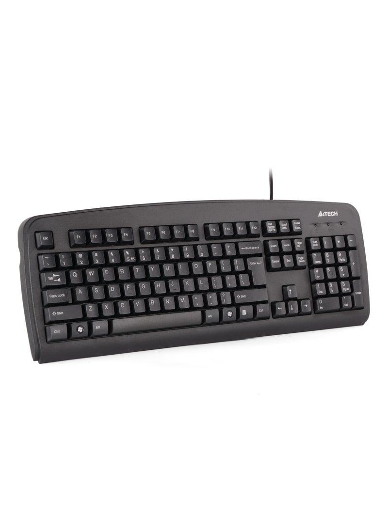 A4TECH A4TECH WIRED ENG-ARA SMOOTH KEYBOARD KB-720 WITH TRADITIONAL KEYCAPS, LASER INSCRIBED KEYS, BLACK  - Image 3