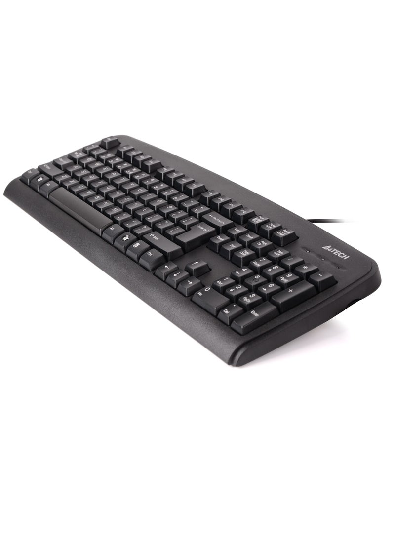 A4TECH A4TECH WIRED ENG-ARA SMOOTH KEYBOARD KB-720 WITH TRADITIONAL KEYCAPS, LASER INSCRIBED KEYS, BLACK  - Image 4