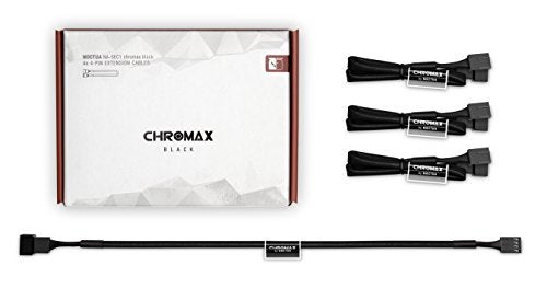 Noctua NA-SEC1 chromax.Black, 3-Pin/4-Pin Extension Cables (30cm, Black) - Image 3