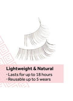 EYLURE Eylure Naturals No. 020 Reusable Eyelashes, Adhesive Included, Black, 4 Pairs  - Image 3