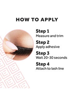 EYLURE Eylure Naturals No. 020 Reusable Eyelashes, Adhesive Included, Black, 4 Pairs  - Image 5