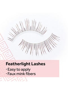 EYLURE Eylure Naturals No. 020 Reusable Eyelashes, Adhesive Included, Black, 4 Pairs  - Image 4