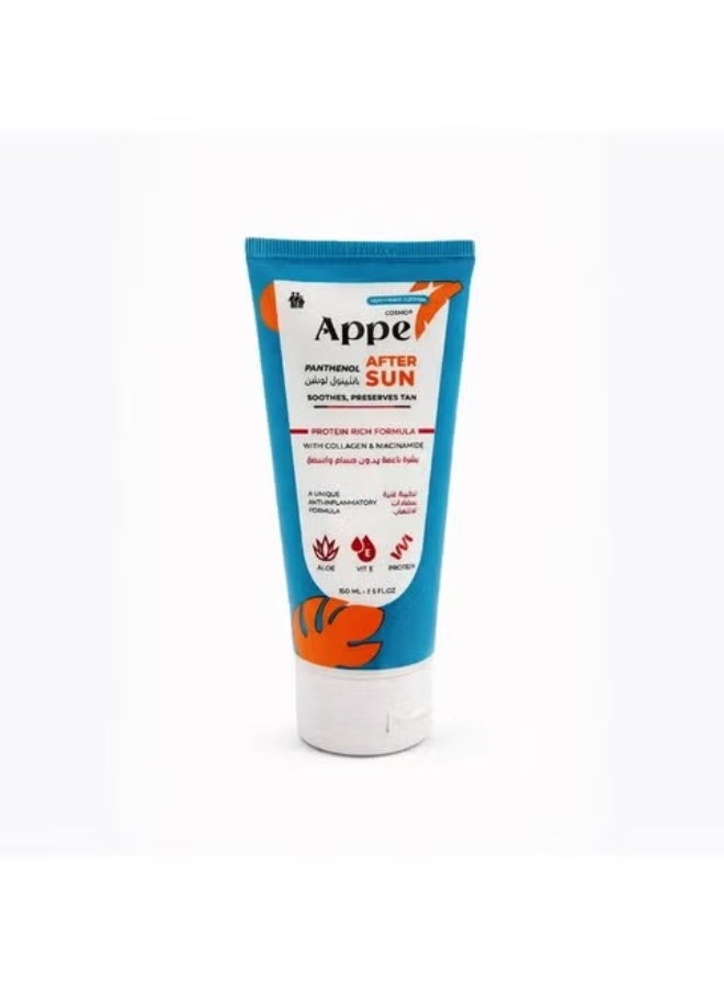 Cosmo APPE After Sun Panthenol Lotion 150ml - Soothing Cooling Relief with Aloe Vera, Collagen & Niacinamide - Tan Preserver & Intensive Skin Repair - Image 1