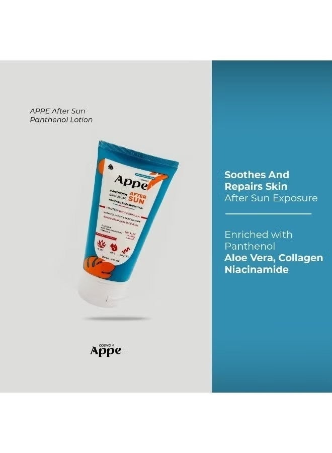 Cosmo APPE After Sun Panthenol Lotion 150ml - Soothing Cooling Relief with Aloe Vera, Collagen & Niacinamide - Tan Preserver & Intensive Skin Repair - Image 3