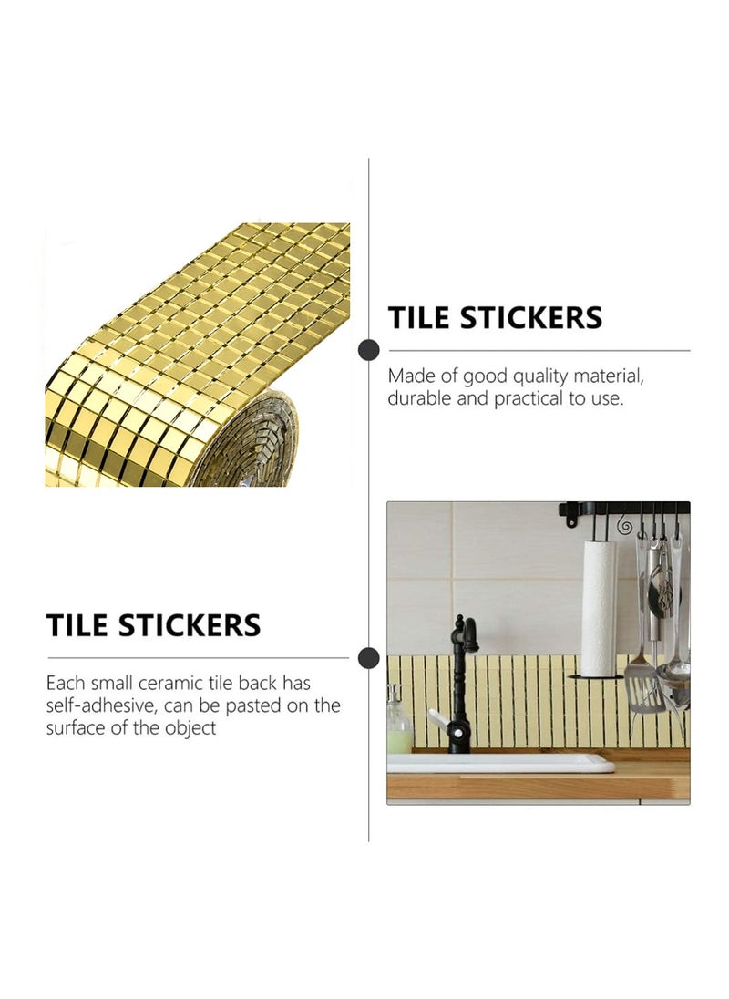 SYOSI - Self Adhesive Mirror Mosaic Sheets, Mosaic Tile Mini Square Glass Sticker Removable Waterproof Decal DIY Craft Decoration Interior Decorations, Card Making, Scrapbooking and Art Collage (2 Volumes) - Image 1