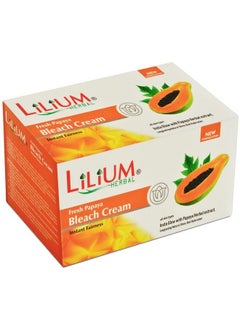 LILIUM Herbal Fresh Papaya Bleach Cream 300G Insta Glow With Papaya Herbal Extract  - Image 1
