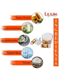 LILIUM Herbal Fresh Papaya Bleach Cream 300G Insta Glow With Papaya Herbal Extract  - Image 5