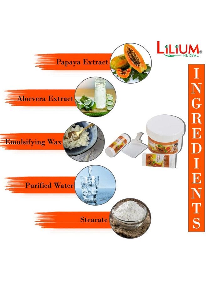 LILIUM Herbal Fresh Papaya Bleach Cream 300G Insta Glow With Papaya Herbal Extract - Image 5